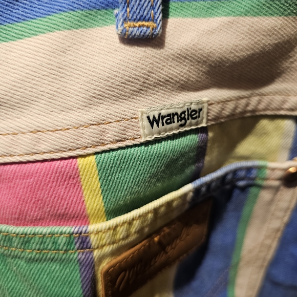 Wrangler Multicolor Wanderer High Rise Flare Striped NWT 30 Waist 34 Length - Picture 10 of 14